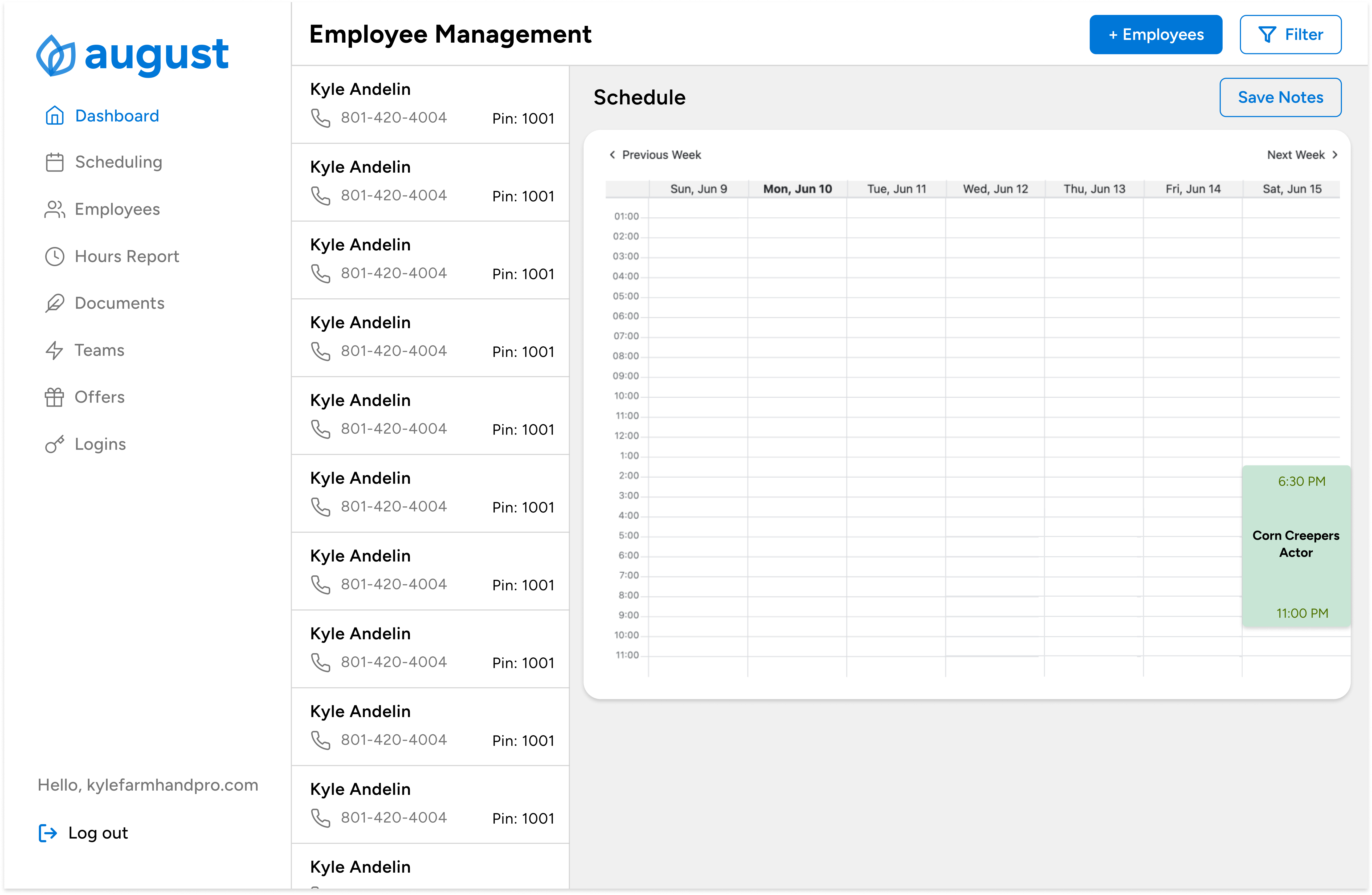 UI with new direction applied